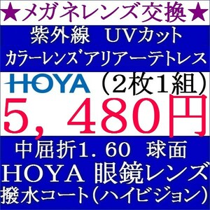 ◆大特価セール◆★ＨＯＹＡ★ カラーレンズ メガネレンズ交換　屈折率 1.60 球面 1 HY10