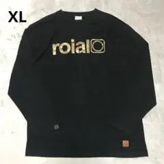 ROIAL ロイヤル 長袖Tシャツ ロンT  プリント XLサイズ  黒金