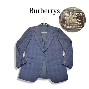 Burberrys バーバリー チェック柄 シングル ジャケット ブレザー ネイビー size 179 メンズ