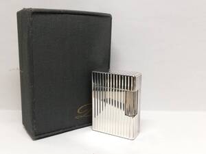 Q2411-127　S.T. Dupont/デュポン　ガスライター　LINE-1S ラインカット　銀メッキ【中古品】