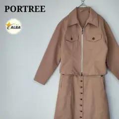 PORTREE　セットアップ　ワンピース　デニムジャケット風　ロング丈　M