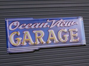 送料￥350【Ocean View GARAGE・オーシャンビューガレージ】※《エンボスメタルサイン》 アメリカン雑貨　エンボス看板　ブリキ看板　52