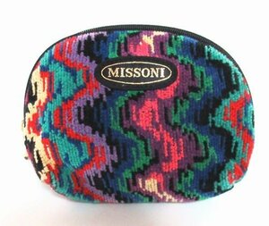 ♪未使用！MISSONI(ミッソーニ)ファスナー付きポーチ/タオル地/レターパック・定形外ok