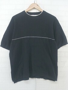 ◇ MONKEY TIME UNITED ARROWS バイカラー 半袖 ニット プルオーバー サイズS ブラック ホワイト系 メンズ P