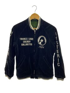 HYSTERIC GLAMOUR◆スカジャン/FREE/レーヨン/BLK/無地/2AB-6140//