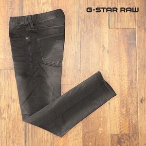 1円/G-STAR RAW/26インチ/イージー デニムパンツ 3301-R SPORT SLIM D04378-8606-89 スウェット伸縮 ジョガー 新品/黒/ブラック/jt285/