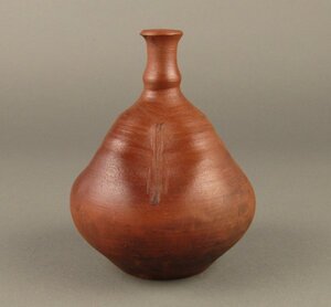 時代備前焼　花入　花器　高さ173mm　検）古備前 / 朱泥