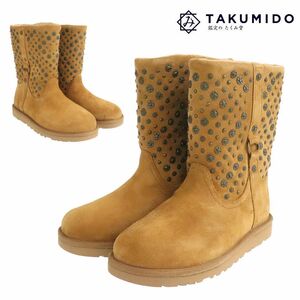 アグ UGG ブーツ 1003184 スタッズ サイズ22cm ライトブラウン 靴 中古A 266285