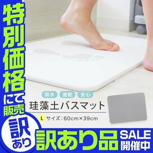 訳あり品 珪藻土 バスマット 60×39cm 速乾 おしゃれ お風呂マット 足ふきマット 珪藻土マット マット 浴室 脱衣所 ランドリー 検査済み