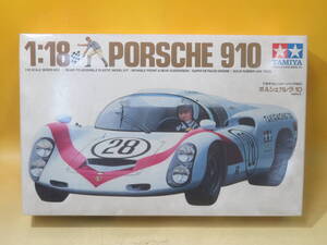 【中古】未組立 TAMIYA タミヤ 1/18 チャレンジャーシリーズNO.1　PORSCHE 910　ポルシェカレラ-10【プラモデル】J1 T979