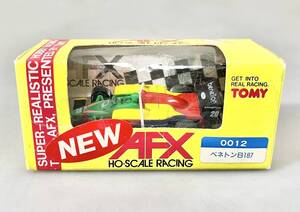 ◇☆3)希少 未使用 AFX スロットカー ベネトンB187 TOMY トミー HOスケール 箱付 当時物 ★