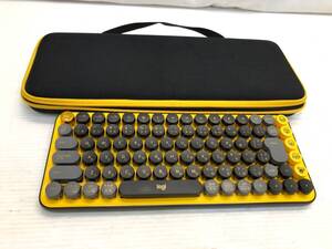 § B29154 【ジャンク品】ロジクール POPkeys ワイヤレスキーボード Logicool 【受信USB欠品】 中古品