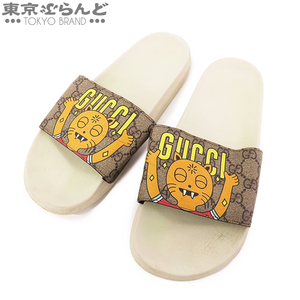 101735058 グッチ GUCCI GGスプリーム パブロデルシエロ スライド 699302 PVC ファニーキャット 10 サンダル メンズ