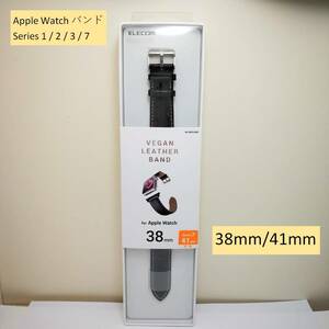 Apple Watch バンド レザーバンド ブラック AW-38BDLRBBK