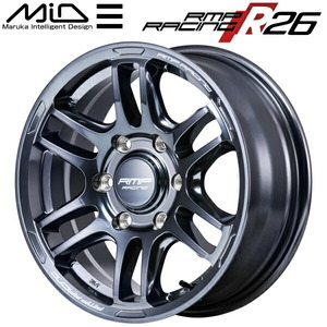 MID RMP RACING R26 ホイール4本 ディープチタンシルバー 8.0J-18inch 6H/PCD139.7 inset+38