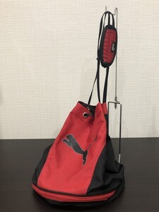 ■【YS-1】 プーマ ワンショルダーバッグ ■ 赤系 スポーツバッグ 縦38cm×横27cm ■ PUMA 【東京発 手渡し可能】K■