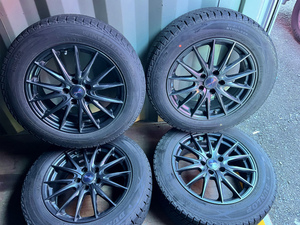 DUNLOPウインターMAXX　SJ8　225/60Ｒ17 9分山●17×7J 5H　PCD114.3 ET40●アルファード　デリカD:5 アウトランダー エクリプスクロス