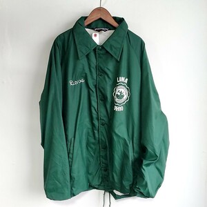 C62◆80s USA製 SPORTSMASTER ナイロン コーチジャケット sizeXL 緑 グリーン アメリカ製 長袖 古着 中古 USED vintage