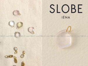 保管品◎SLOBE IENA Pondichery◎ネックレス チャーム アクセサリー ゴールド ジュエリー ポンディシェリ ローズクオーツ 天然石