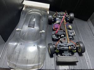 タミヤ 1/10 メルセデスベンツ CLK-GTR TA03R カーボン スタビライザー ダンパー 他改造 フルベア？ アンプ/サーボ/受信機 試走のみ 極美品