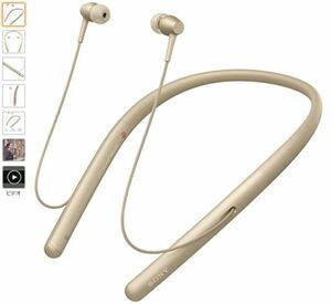 SONY WIRELESS EARPHONES h.ear in 2 Wireless WI-H700 : Bluetooth/HI-RES MAX 8 HRS CANAL TYPE WITH MIKE PALE GOLD WI-H700 N