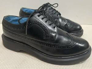 Dr MartensドクターマーチンウイングチップレザーシューズUK4黒