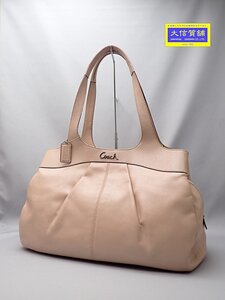 COACH コーチ ショルダーバッグ トート レクシー サッチェル F18829 サーモンピンク 中古B+ 【送料無料】 A-8565