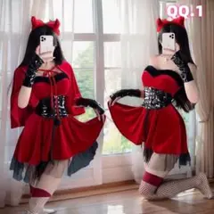 期間限定割引QQ.1 セクシー小悪魔赤ずきんちゃんコスプレ衣装魔女デビル仮uoa