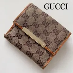 【人気！】GUCCIグッチ★二つ折り財布★Gロゴ★ブラウン★茶色