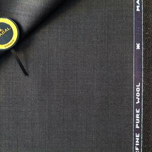 【服地】　スキャバル　紺系　織ネーム付　重さ1020g　3.2m　毛100％イギリス製　プレゼントに　　0123-3