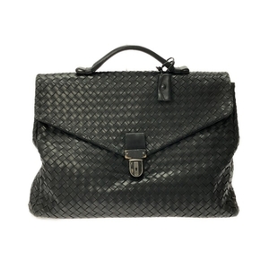 ボッテガヴェネタ BOTTEGA VENETA ビジネスバッグ 13095 イントレチャート レザー 黒 バッグ