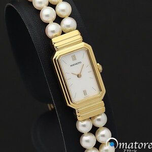 1円～◎美品◎MIKIMOTO ミキモト パールブレスウォッチ シェル文字盤 レディース クォーツ 552-0150◎