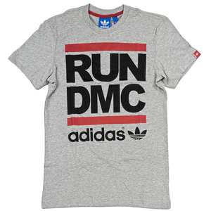 国内正規品 未使用 【アディダス オリジナルス x RUN DMC】 1980年代復刻 SS Ｔシャツ ADIDAS ORIGINALS RUN DMC SS TEE グレー XS