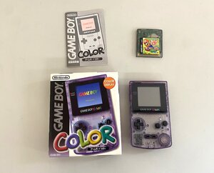 高崎店【中古品】r11-56 任天堂 Nintendo ゲームボーイカラー CGB-001 マリオテニスGB 本体+ソフトセット 外箱有 動作確認済み