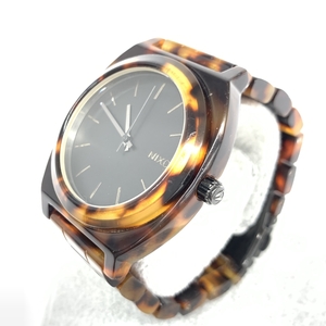 ◆Nixon ニクソン THE TIME TELLER ACETATE 腕時計 ◆ ブラウン SS×アセテート レディース ウォッチ watch