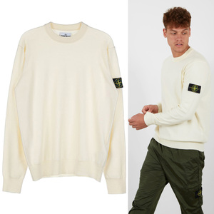 送料無料 27 STONE ISLAND ストーンアイランド 7615516B2 V0099 オフホワイト ニット セーター size XL