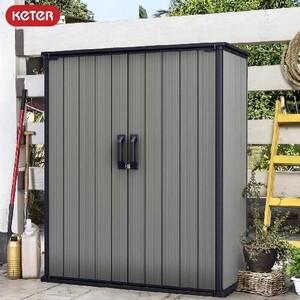 ★数量限定★202409 ケター プレミアトール 物置 140 x 74 x 170 cm KETER Premier Tall Shed 二重壁パネル メンテナンスフリー 61679