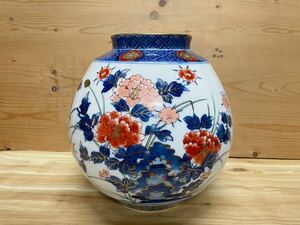 ◆新品◆有田焼/染錦＊花色絵/花瓶/1点◆花器/花生/壷◆割烹/懐石/料亭/旅館/ホテル/食堂/和食店◆未使用/当店展示品/訳有り値下げ◆