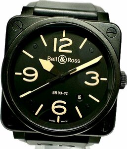 1円～ Bell&Ross ベルアンドロス アビエーション ミリタリー BR03-92 スクエアケース メンズ 自動巻き デイト 付属品 箱 販売店保証書 時計