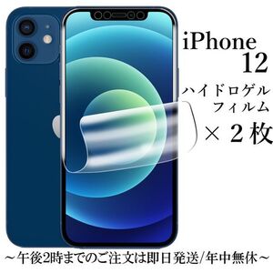 送料無料★iPhone 12 ハイドロゲルフィルム×2枚