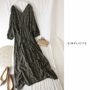 イエナ /シンプリシテェ SIMPLICITE☆洗える カシュクールマキシワンピース☆N-H 4834