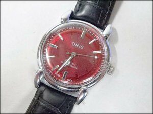 現状品 ORIS/オリス◆メンズ腕時計 17石◆自動巻き 赤文字板 本体のみ