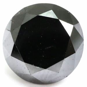 鑑別書付き!!(天然ブラックダイヤモンド1.523ct)m 約6.60×6.65mm ルース 裸石 black diamond 宝石 ジュエリー jewelry DE0/DE0 k