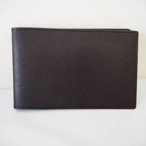 *美品*付属品*PRADA/プラダ*assegno bancario*サフィアーノレザー*チケットホルダー*トラベラーズチェック*ダークブラウン*