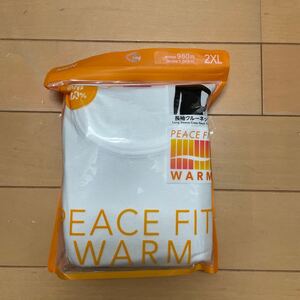 ☆TOPVALU 綿100%☆PEACE FITWARM☆長袖クルーネック☆サイズ２X L白☆