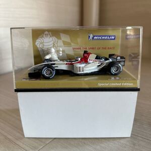 【A0203-8】未使用中古品『ミニチャンプス Michelin Collection B・A・R ホンダ006 T.SATO 佐藤琢磨 #10 1/43 』レーシングカー ミニカー