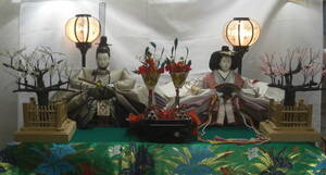 日本の伝統飾り「親王飾り」高級正絹仕立て内裏雛時代物コレクションR050326