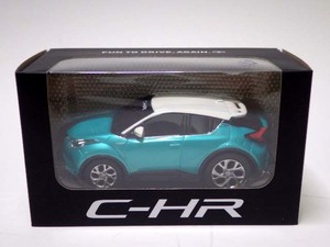 207【S.R】トヨタ 新型 C-HR CHR 非売品 ホワイト ラディアントグリーンメタリック プルバックカー ミニカー 香川発