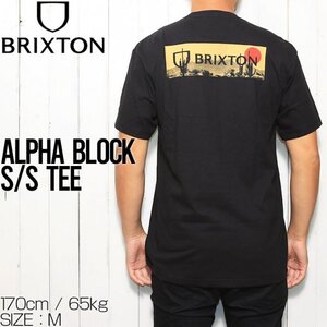 【送料無料】半袖Tシャツ バックプリントTEE BRIXTON ブリクストン ALPHA BLOCK S/S TEE 16401　 Sサイズ