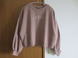 ☆INGNI　イング　スウェット　トレーナー　プルオーバー　ドルマンスリーブ　size M　ロゴ　モカブラウン　長袖